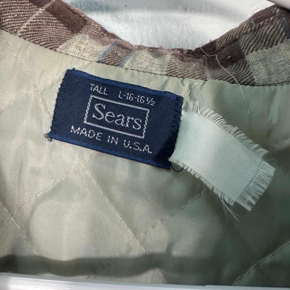 Sears Men’s Vintage Plaid Flannel Barn Jacket Size Large EUC - Picture 4 of 6